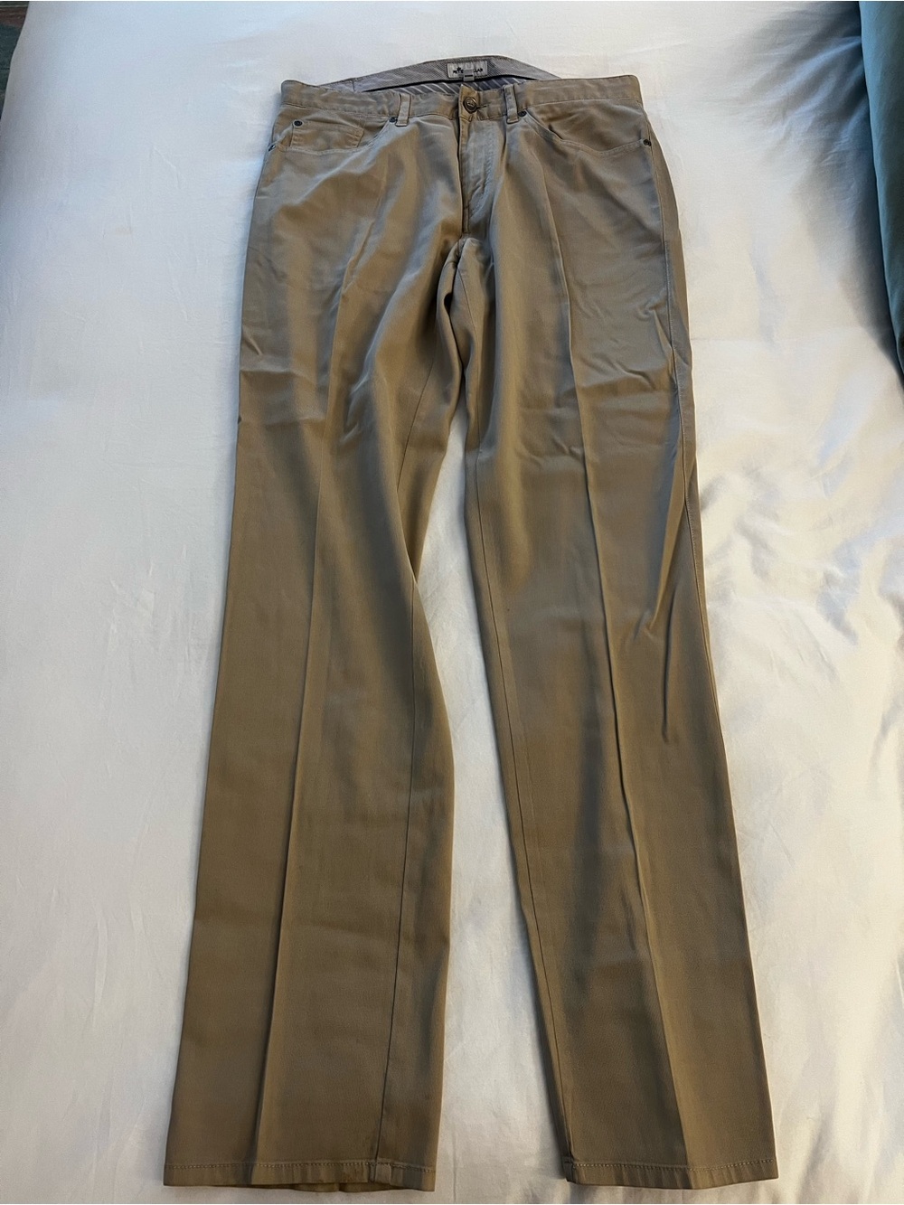 Peter Millar Men’s Khaki Stretch Five-Pocket Pants Size 34